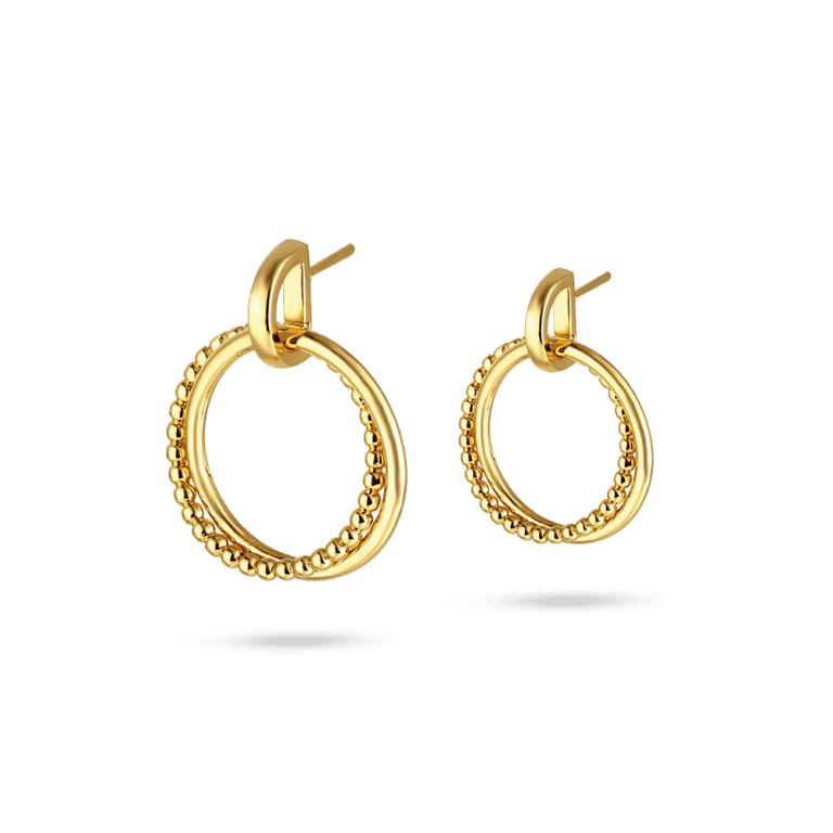 FOCALOOK Orecchini A Cerillo Placcato Oro 30mm – Hoops Donna In Acciaio, Eleganti E Ipoallergenici